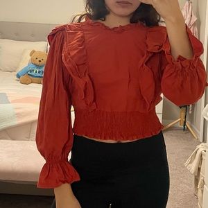 Zara brown blouse